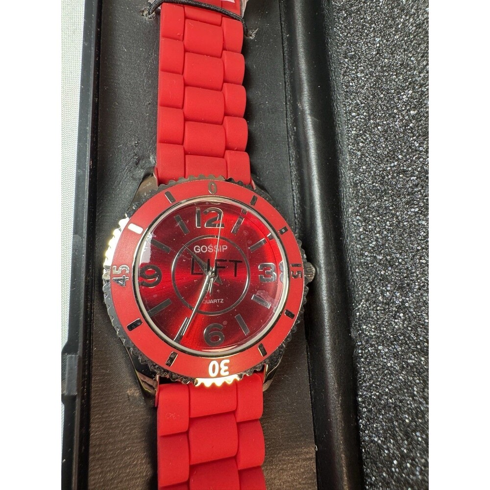 Gossip Red Silicone Sport Watch